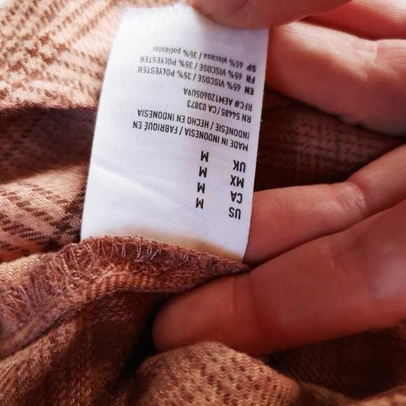 American Eagle Soft Plaid Button Shirt M - Picture 4 of 6